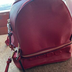 Bebe Bailey mini Backpack Ruby Red NWT